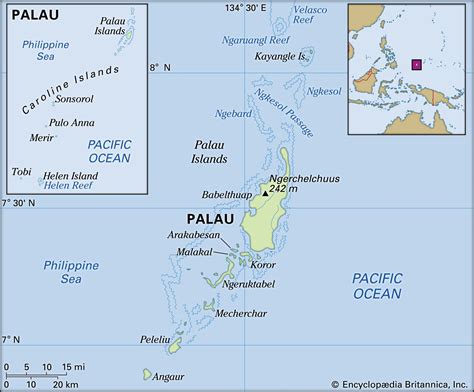 island of palau location.